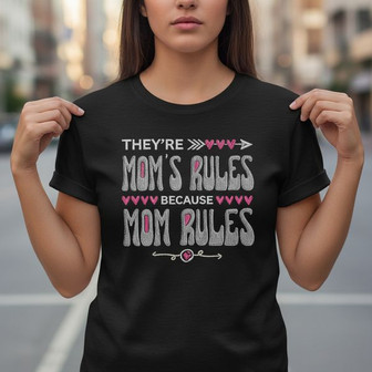 Empowering Mom Rules - Embroidered Comfort Colors T-shirt Gift - Thegiftio UK