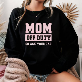 Finally Free, Funny Off Duty Mom Embroidered Sweatshirt Gift - Thegiftio UK