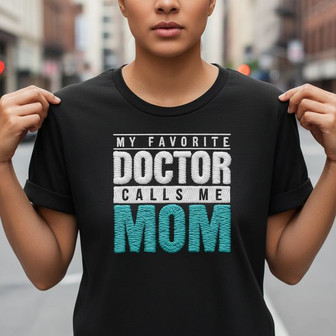 Proud Maternal Heart, Doctor Mom Embroidered Unisex T-shirt Gift - Thegiftio UK