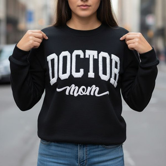 Proud Maternal Heart - Doctor's Mom Embroidered Sweatshirt Gift - Thegiftio UK