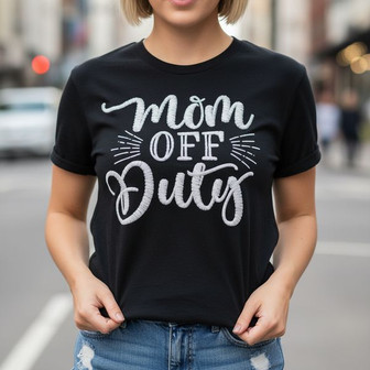 Weekend Ready - Embroidered Unisex T-shirt for Off Duty Mom Vibes - Thegiftio UK