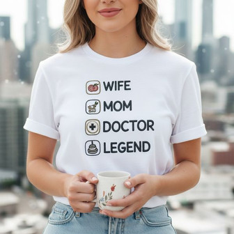 Superwoman Style, Doctor Mom Embroidered Unisex T-shirt Gift - Thegiftio UK