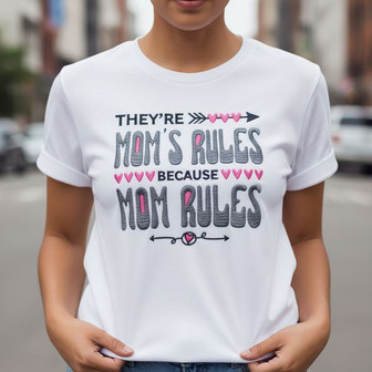 Tee-rific Mom - Embroidered Unisex T-shirt Celebrating Her Reign - Thegiftio UK