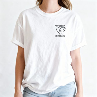 Women In Medicine Embroidered Comfort Colors T-shirt - Thegiftio UK