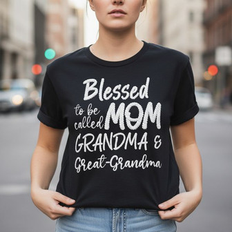 Cherished Matriarch Great Grandma Embroidered Unisex T-shirt - Thegiftio
