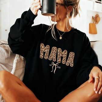 Custom Mama Est. Year Embroidered Keepsake Sweatshirt - Thegiftio UK