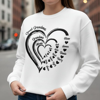 Custom Personalized Mama Est. Year Embroidered Sweatshirt Gift - Thegiftio