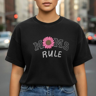 Empowering Mom Life - Strength Embroidered Comfort Colors T-shirt - Thegiftio UK