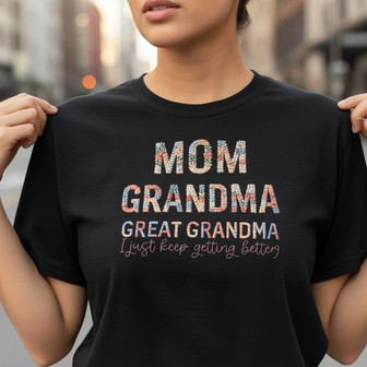Family Pride Mom Grandma Embroidered Comfort Colors T-shirt Gift - Thegiftio