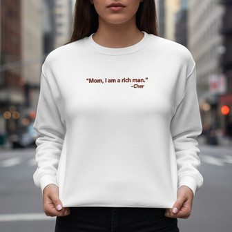 Feminist Pride - Rich Man Mom Embroidered Sweatshirt Gift - Thegiftio