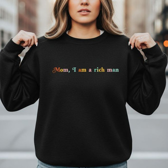 Feminist Rich Man Quote Embroidered Sweatshirt - Vintage Power - Thegiftio UK
