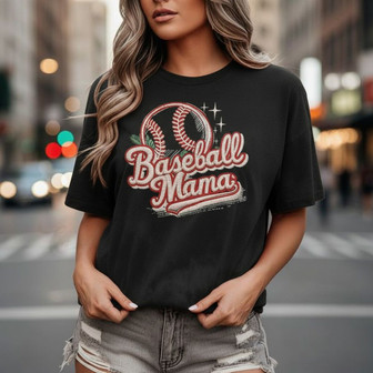 Game Day Hero Embroidered Comfort Colors T-Shirt Baseball Mom - Thegiftio UK