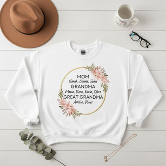 Heirloom Love - Great Grandma Personalized Embroidered Sweatshirt - Thegiftio