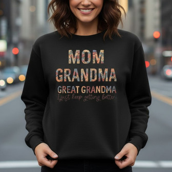 Maternal Legacy - Grandma & Mom Embroidered Sweatshirt Gift - Thegiftio