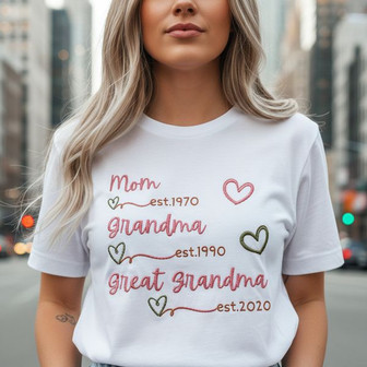 Matriarch's Legacy - Custom Year Embroidered Unisex T-shirt Gift - Thegiftio UK