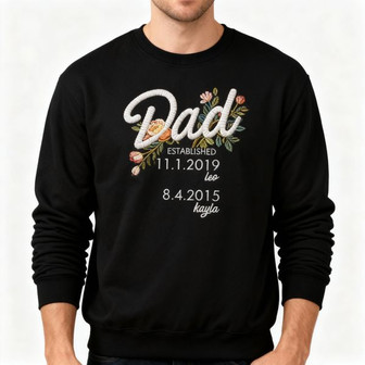 Personalized Dad Established Unisex T-Shirt Gift - Thegiftio UK