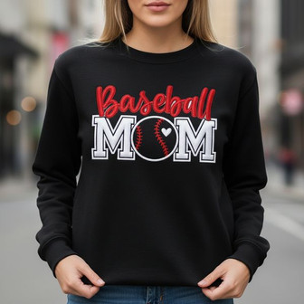 Baseball Mama Game Day Embroidered Sweatshirt Gift Keepsake - Thegiftio