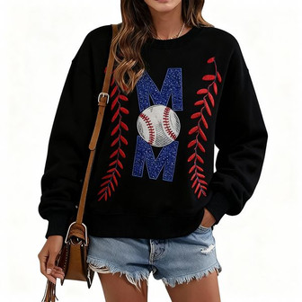 Baseball Mama Game Day Embroidered Sweatshirt Keepsake Gift - Thegiftio