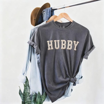 Cherished Husband Gift - Embroidered Comfort Colors T-shirt - Thegiftio