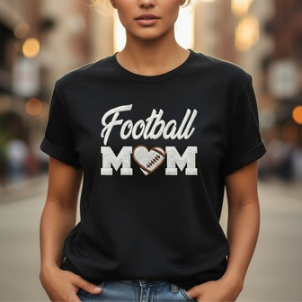 Game Day Football Mom Embroidered Unisex T-shirt Gift - Thegiftio