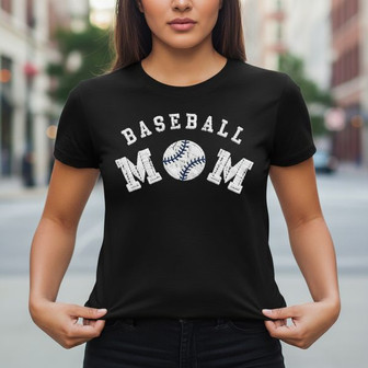 Game Day Mom Heartfelt Baseball Embroidered Unisex T-shirt Gift - Thegiftio