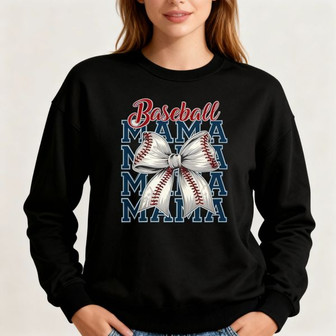 Heartfelt Baseball Mama Embroidered Sweatshirt Gift Tee - Thegiftio
