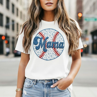 Heartfelt Baseball Mom Embroidered Unisex T-shirt Gift - Thegiftio