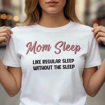 Humorous Mom Life Embroidered Unisex T-shirt Gift Keepsake - Thegiftio