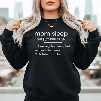 Humorous Mom Life - Sleep Definition Embroidered Sweatshirt Gift - Thegiftio