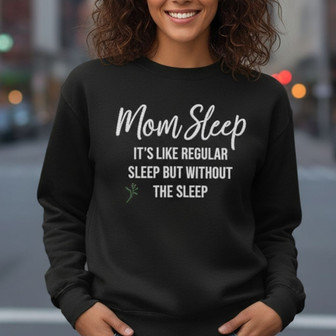 Humorous Mom Sleep Definition Embroidered Sweatshirt Gift - Thegiftio