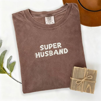 Husband's Love - Embroidered Comfort Colors T-shirt Gift for Him - Thegiftio