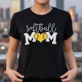 Softball Mama Love, Embroidered Unisex T-shirt Game Day Gift - Thegiftio UK