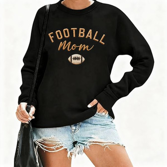 Vintage Football Mom Embroidered Sweatshirt - Game Day Pride Gear - Thegiftio