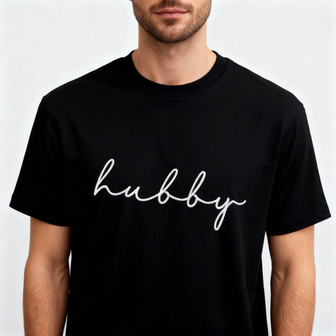 Heartfelt Hubby Gift - Embroidered Unisex T-shirt for Him - Thegiftio UK