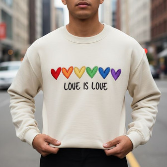 Support LGBTQ Ally Embroidered Sweatshirt Gift - Thegiftio UK