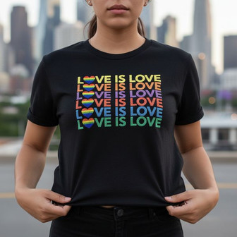 Vibrant Pride Rainbow Embroidered Unisex T-shirt of Love and Unity - Thegiftio