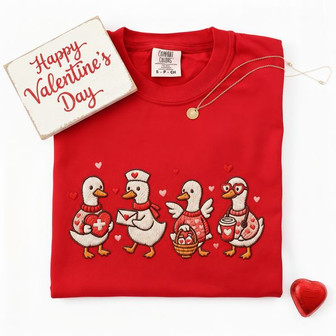 Loving Nurse Embroidered Comfort Colors T-shirt Valentine Gift - Thegiftio UK