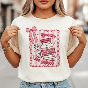 Nurse Humor Valentine's Gift - Embroidered Comfort Colors T-shirt - Thegiftio