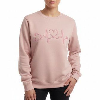 Heartbeat Stethoscope Embroidered Sweatshirt - A Nurse's True Love - Thegiftio
