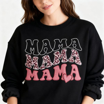 Valentine's Day Gift for Mama - Embroidered Sweatshirt with Love - Thegiftio