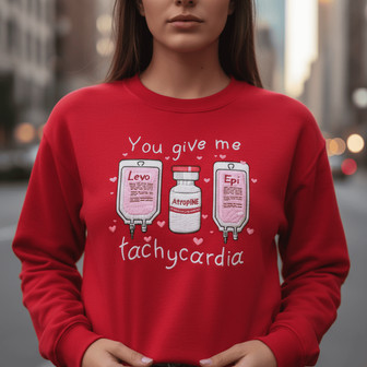 Caring Nurse Embroidered Sweatshirt for a Loving Valentine's Gift - Thegiftio