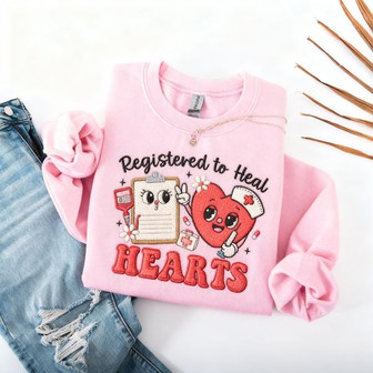 Embroidered Sweatshirt - A Heartfelt Valentine Gift for Your Nurse - Thegiftio UK