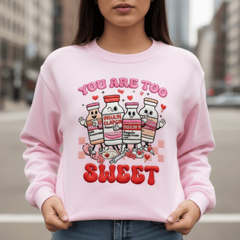 Sweet Nurse Valentine Embroidered Sweatshirt Gift for Her - Thegiftio UK