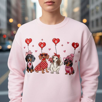 A Dog's Love - Embroidered Valentine Sweatshirt for Pet Owners - Thegiftio