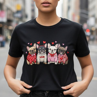 Heartwarming Dog Valentine Embroidered Comfort Colors Tee - Thegiftio UK
