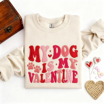 My Loyal Canine Valentine Embroidered Sweatshirt Keepsake - Thegiftio UK