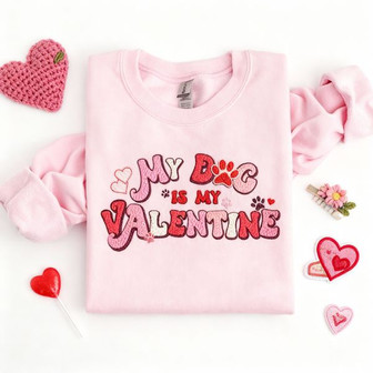 Loyal Companion Love - Dog Valentine Embroidered Sweatshirt Gift - Thegiftio UK