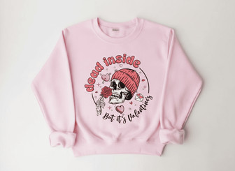 Bones & Bows - Skeleton Valentine Embroidered Sweatshirt - Thegiftio UK