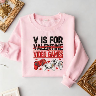 All My Heart Beats for You Embroidered Gamer Sweatshirt - Thegiftio UK