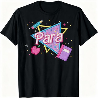 Feel-Good 90s Retro Paraprofessional Embroidered Unisex T-shirt - Thegiftio UK